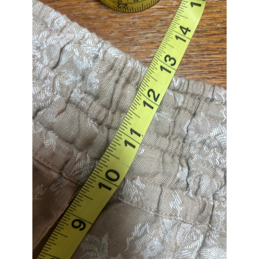 NWT Anthropologie The Somerset Jacquard Pull On Wide Leg Linen Blend Pants Small - Picture 15 of 15